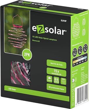 EZSolar Solarleuchte für den Außenbereich, LED-Leuchten, für den Außenbereich, dekorative Solarleuchten, 2 Stück