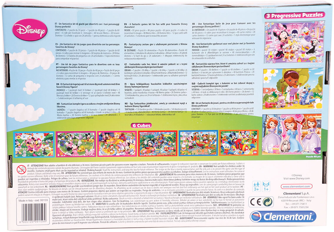 Clementoni 99159 Disney-Super Edu Kit for Girls, 7 in 1