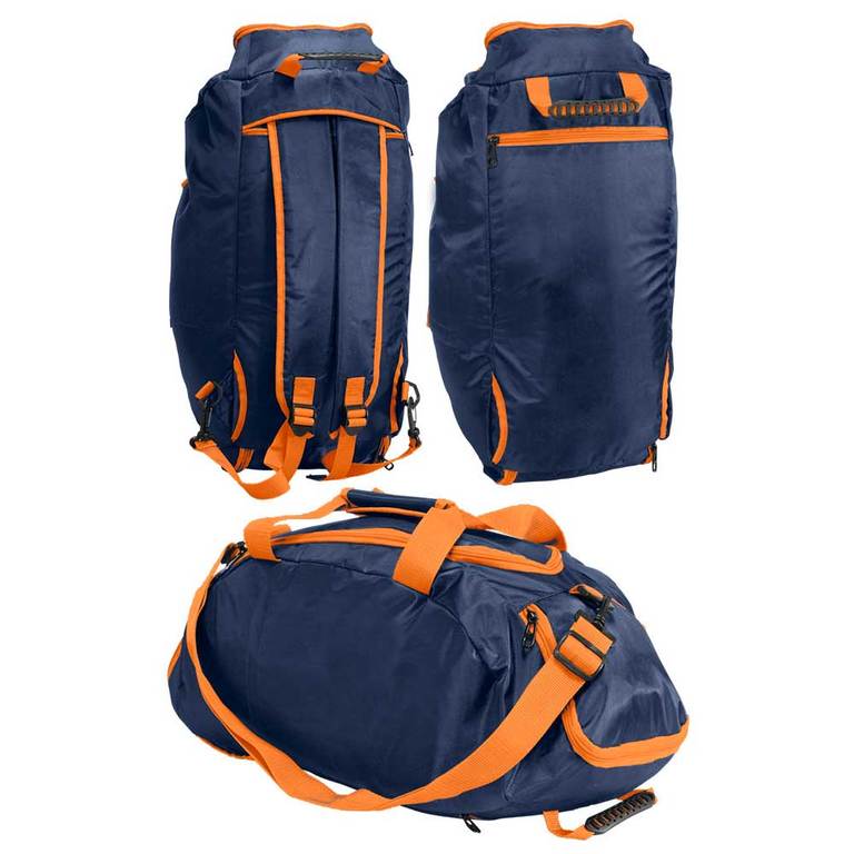 Rucksack Tasche Denver in Blau mit Orange für Sport und Freizeit