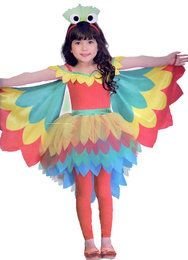 Mädchen Kostüm Verkleidung Fasching Karneval Party - Papagei