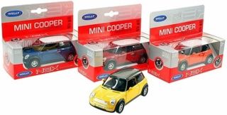 WELLY Mini Cooper in vier verschiedenen Farben