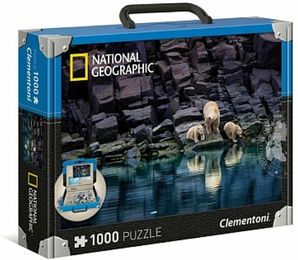 Clementoni 94918-National Geographie-Puzzle 1 ooo Teile, im Koffer,Eisbären