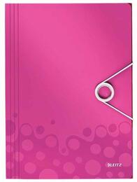 LEITZ Wow Eckspannermappe PP A4 Pink metallic