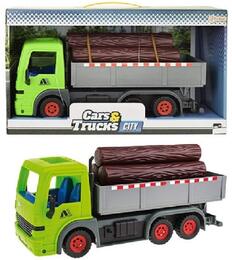 Toi-Toys Friktions-LKW mit Baumstämmen grün 33cm