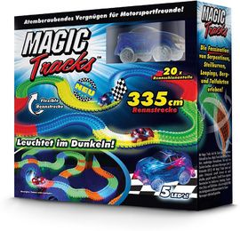 Magic Tracks Starter Set | Autorennbahn für Kinder ab 3 Jahren | Autobahn Kinder | Auto Spielzeug Set | Autorennbahn Leuchtend