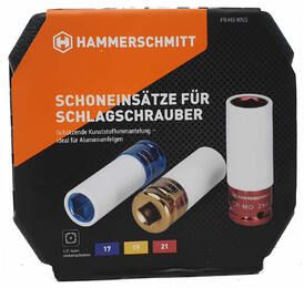 Hammerschmitt - Schoneinsätze für Schlagschrauber KFZ Auto Werkstatt Steckschlüssel Radmontage Schonnüsse