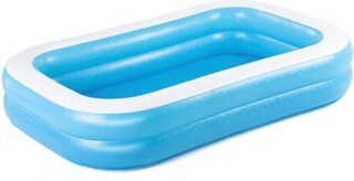 Bestway 54006 Family, Pool rechteckig für Kinder, leicht aufbaubar, blau, 262x175x51 cm, Color