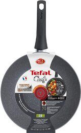 Tefal G12219 Chefs Delight Stone Wok/Stir-Fry Brot, Schwarz, 175 °C, Thermo-Spot, Keramik, Gas, Halogen, Induktion