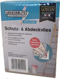 ABDECKBLITZ Schutz- und Abdeckvlies | selbstklebend, reißfest, wasserbeständig | rutschhemmende Oberfläche, rückstandslos ablösb