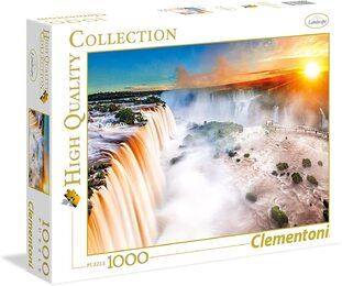 Clementoni 39385 Wasserfall – Puzzle 1000 Teile, High Quality Collection, Geschicklichkeitsspiel für die ganze Familie, buntes L
