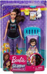 Barbie GHV88 - Skipper Babysitters Inc. Schlafenszeit Spielset mit Skipper-Puppe, Kleinkind und Zubehör, Spielzeug ab 3 Jahren