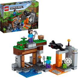 LEGO 21166 Minecraft Die verlassene Mine Bauset, Zombiehöhle mit Figuren: Schleim, Steve und Spinne