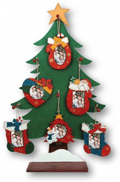 CHRISTBAUMANHÄNGER HOLZRAHMEN 5X5 CM BZW. 4X5 CM