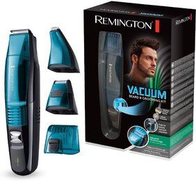 Remington Bartschneider Vakuum MB6550, Vakuum-Technologie für saubere Grooming-Ergebnisse, schwarz/blau BWARE