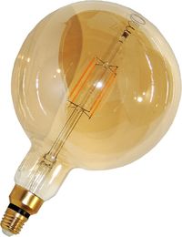 Maximus LED E27, 4W Giant Glass G200 Kugellampe, warmweiß Gold