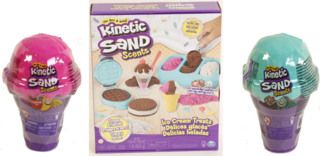 Kinetic Sand Eiscreme Set mit Duftsand +2 x Eis in Waffel Pink Türkis ( je 113 gr.)