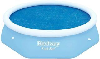 Bestway Flowclear™ Solarabdeckplane, Ø 210 cm, für runde 244 cm Fast Set™ Pools, blau