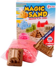 Magic Sand IndoorPlay Sand Kinetischen Sand rot 1000 gr & 2 Formen
