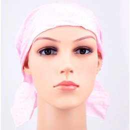 Bandana mit Gummi und kleinen Strasssteinen in rosa