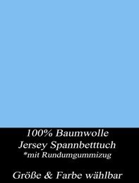 Leonado Vicenti Jersey Spannbettlaken 140/160 X 200 cm blau Spannbetttücher