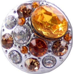 Chunk Beads in silber mit gelben und klaren Glassteinen