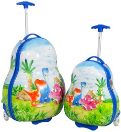 Kinder Kofferset 2tlg Motiv Dinos - Kinder Reiseset Bunt