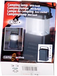 Campinglaterne mit Griff - 4 LED für Batteriebetrieb