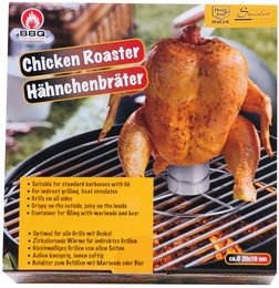 BBQ Collection 56349 Hähnchenbräter Geflügelhalter Chicken Griller, edelstahl, 20 x 20 x 10 cm