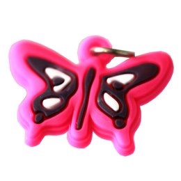 Pinker Schmetterlinganhänger für Loomgummis