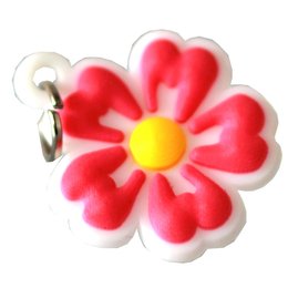 Weiss-Rosa Blüte für Loom Gummis