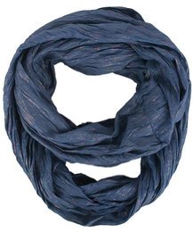 Damen Loopschal in Blau aus Baumwolle mit Lurex