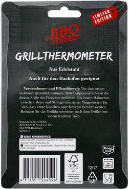 BBQ Grillthermometer für Fleisch 4er Set