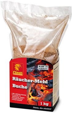 Flash Räucher-Mehl Buche 1kg Räucherspäne Buchenmehl BBQ Smoker Fisch Fleisch