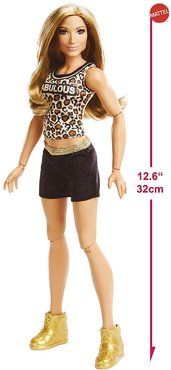 Mattel FTD84 WWE Girls Superstar Carmella 30 cm Puppe, Mädchen Puppen