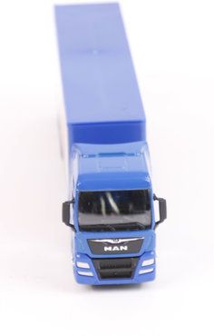 2 x WELLY 1:64 LKW mit Anhänger MAN Zugmaschiene