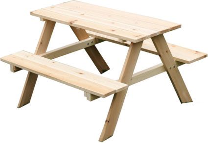 Kinder Picknick Tisch als unbehandelten Holz 89 x 80 x 50cm online