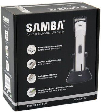 Samba SM-105 Barttrimmer Haarschneider Trimmer Rasierer Bartschneider mit Edelstahlklinge