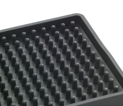 Wenko 54700100 Abtropfmatte Slim schwarz, für die Spülablage, Thermoplastischer Kunststoff (TPR), 42 x 1 x 30 cm, schwarz