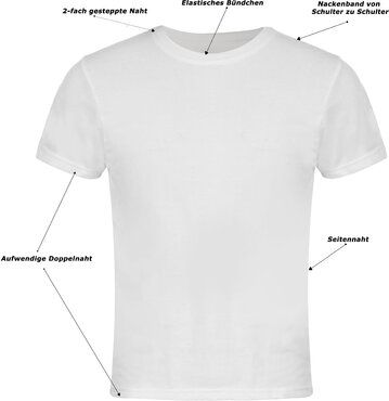 Herren T-Shirts 3er Pack Original T-Shirts Herren weiss Shirt M - XXL