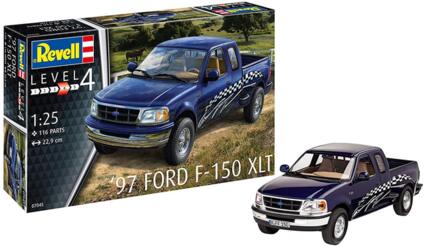 Revell 07045 1997 12 Modellbausatz 97 Ford F-150 XLT im Maßstab 1:25, Level 4