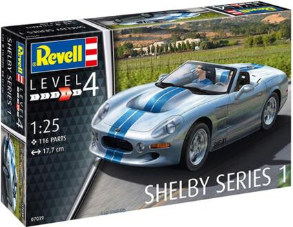 Revell 12 Modellbausatz 07039 „Shelby Series I“, Auto im Maßstab 1:25, Level 4, originalgetreue Nachbildung mit vielen Details