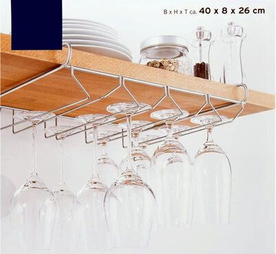 Gläserhalter Hänge Sektglashalter Gläserschiene für 12 Stielgläser 40 cm Tchibo