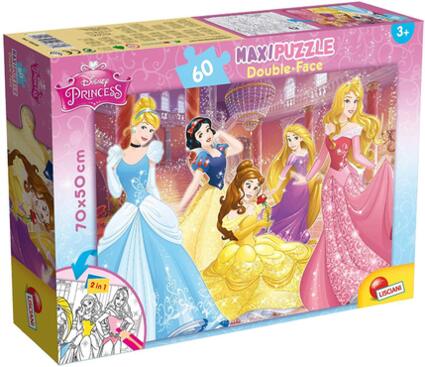 Doppelseitiges Maxipuzzle 60 Teile Prinzessin Lisciani