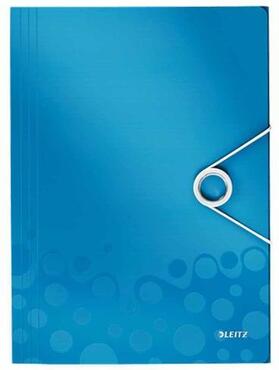 LEITZ Wow Eckspannermappe PP A4 Farbe: Blau metallic