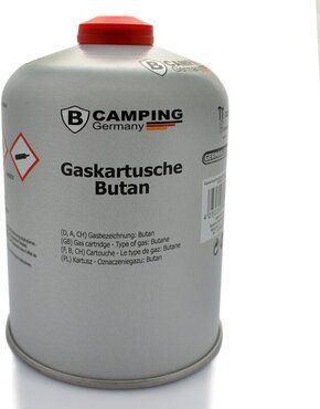 Gaskartusche Butan mit Schraubventil 450g für Gaskocher und Gasbrenner