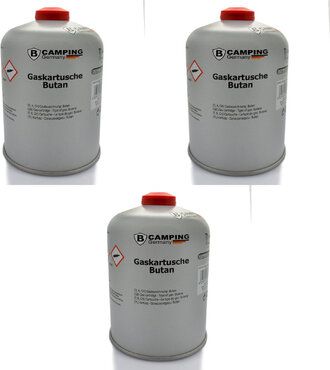 Gaskartusche Butan mit Schraubventil 450g für Gaskocher und Gasbrenner