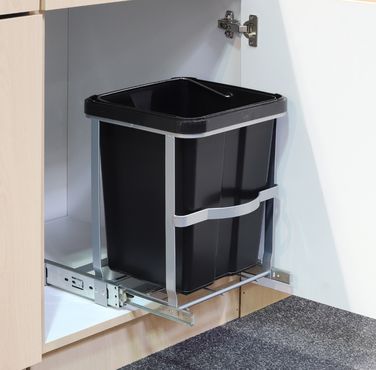 Teleskop Müll Eimer Ausziehbar Küchen Schrank Einbau Auszug Abfall