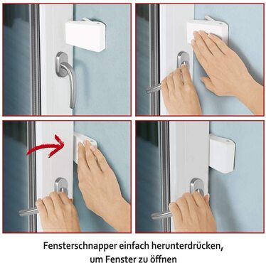 Fenster Schnapper Zusätzliche Fenstersicherung (3er Sparpack)