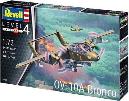 Revell RV03909 12 Modellbausatz OV-10A Bronco im Maßstab 1:72, Level 4,