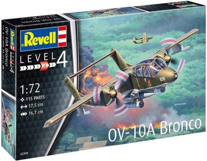 Revell RV03909 12 Modellbausatz OV-10A Bronco im Maßstab 1:72, Level 4,